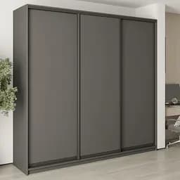 Шкаф-купе трехдверный MebelStar Уни BG 3ДСП 250x60x240 см Антрацит (MBS-7693)