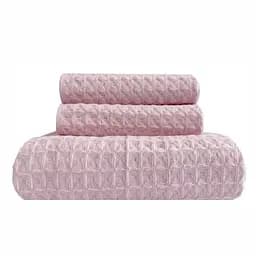 Набір вафельних рушників Lovely Svi 3 в 1: 70х140 см, 2 шт., 34х72 см, Рожевий (110825)