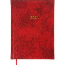 Щоденник датований Buromax Base 2024 А5 червоний (BM.2108-05)