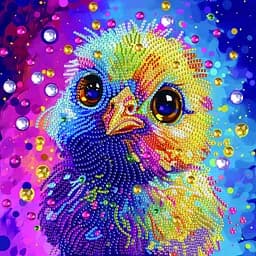 Алмазна мозаїка Кольорове пташеня BH033 неповна викладка 25х25 см