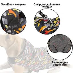 Дощовик для собак з капюшоном Barksi Textile розмір XS Гравітація - мініатюра 6
