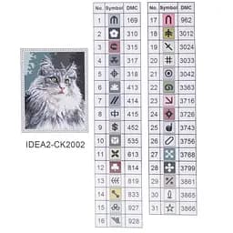 Набір з алмазною мозаїкою "Сіра красуня" 40*50 см, IDEA2-CK2002, ТМ "99IDEAS" - мініатюра 8