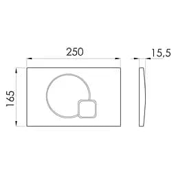 Кнопка змиву Imprese i7115PW білий глянець - мініатюра 2