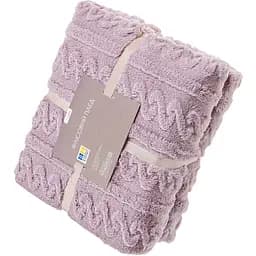 Плед флісовий Home Line Жакард коса пудровий 195х220 см (187280)