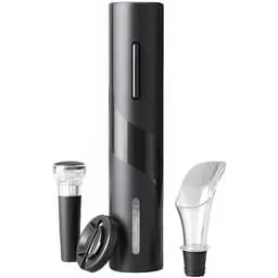 Електричний автоматичний штопор для вина 3 в 1 Semi на батарейках Black