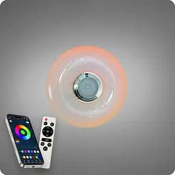 Люстра світлодіодна 517 Dlight RGB з пультом і колонкою 45Вт Білий (02146) - мініатюра 7