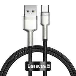Кабель Baseus Cafule Metal Cable USB to Type-C 40W 4A 1m CATJK-A01 Black