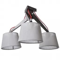 Люстра стельова Brille з абажуром дерев'яна E27 60W BR (BKL-577S/3)