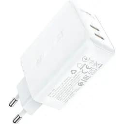 Мережевий зарядний пристрій Acefast A29 2 Type-C QC PD 50W білий