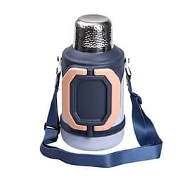 Термос для туризму Vacuum Cup 1,5 л з фліп кришкою та складаними ручками, темно-синій Yiwu HP-14-21BL - мініатюра 13