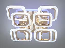 Люстра стельова LED Diasha HAS8060/4+4G, 110W, 3200K-6500K, золото, хай-тек стиль, пульт ДУ, для вітальні, спальні, кухні - мініатюра 2