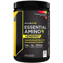 Амінокислота ЕАА з кофеїном Rule 1 Essential Amino 9 + Energy Полунична маргарита 345 г
