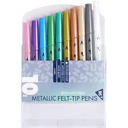 Фломастери Yes Fusion 10 кольорів металлік (650591) - мініатюра 2