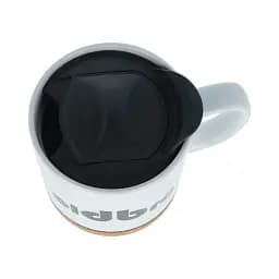 Керамічний кавовий кухоль OldBro classic White 400 мл з ізольованим корковим дном і кришкою - мініатюра 5