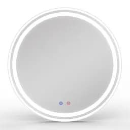 Дзеркало кругле 60*60см з підсвічуванням, диммером, підігрівом дзеркала Volle 16-21-600, Білий матовий