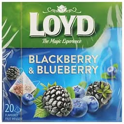 Чай фруктовий Loyd Blackberry&Blueberry зі смаком ожини та чорниці 40 г (20 шт. х 2 г) - мініатюра 2