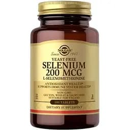 Вітаміни та мінерали Solgar Selenium 200 mcg Yeast-Free, 100 таблеток