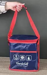 Термосумка 24x16x25 см Stenson Wanderlust R28803 10 л охолодження та збереження температури Синій - мініатюра 3