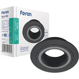 Светильник точечный Feron DL6130 MR16 алюминий круг G5.3 черный (1791)