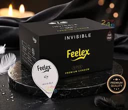 Презервативи з натурального латексу ультратонкі Feelex Invisible 0.01 мм 10 шт - мініатюра 4