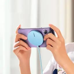 Бездротовий зарядний пристрій Baseus Simple Mini3 Magnetic Wireless Charger 15W Blue (CCJJ040303) [90316] - мініатюра 8