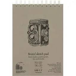 Альбом для ескізів SM-LT Art Authentic (Bristol) А5 на спіралі 185г/м2 30л білий та гладкий папір