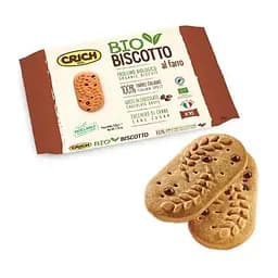 Печиво Crich Bio Biscotto зі спельтового борошна з шоколадними дропсами органічне 220 г