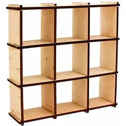 Лялькові меблі Rosa Talent Стелаж 2 модерн фанера 14.4х4х14.4 см