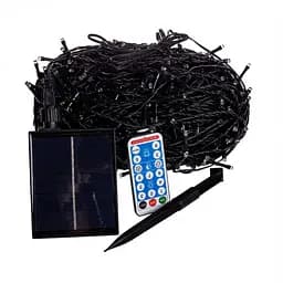 Гірлянда Нитка вулична 1000 LED 100 м на сонячній батареї чорна, білий GarlandoPro SB1000L100MBW - мініатюра 4
