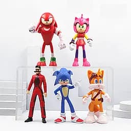 Набір іграшки фігурки Супер Сонік Sonic the Hedgehog 5 шт - мініатюра 2