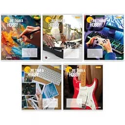 Зошити учнівські 60 аркушів лінія 1В Hobby, 10 шт. в упаковці