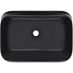 Умивальник Qtap Scorpio 550x390x120 Black matt QT14112243MBN, Чорний матовий