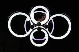 Люстра стельова LED Splendid Ray LK237/2+2, 160W, хром, сучасний стиль з пультом регулювання світла - мініатюра 6