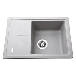 Гранитная мойка Globus Lux Mono серый камень 620x435мм-А0005 000022392, Серый