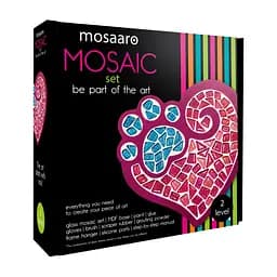 Набір для творчості скляна мозаїка Лапа з серцем Mosaaro MA2032, 2 рівень