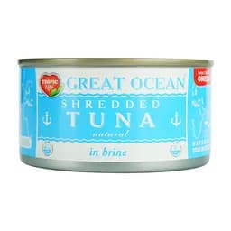 Тунець подрібнений у власному соку Great Ocean 185 мл (185 г)