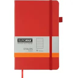 Книга записна Buromax Etalon в лінійку 195х125 мм червона 96 аркушів (BM.291260-05)