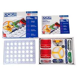Конструктор електронний DOKA "ПЕРШІ КРОКИ В ЕЛЕКТРОНІЦІ" (Набір А, 15 схем) DOKA D70709