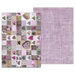 Папір з малюнком "Креативні серця" А4(21х29,7см) Рожевий 220г/м2 Heyda