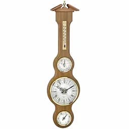 Метеостанция из дуба с часами TFA 45300401
