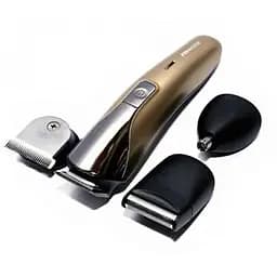 Універсальний чоловічий тример акумуляторний Mozer MZ-2017 для бороди вусів, носа і тіла машинка для стрижки