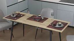 Стол кухонный раскладной Данди на конусных ногах Ferrum-decor 75x120(160)x60 Черный металл ДСП Дуб Сонома 16 мм (FRD-106772)