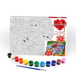 Розпис на полотні 21см*31см с.6 №3 "Авто" PX-06-03