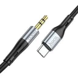 Кабель Hoco UPA22 - 3.5 мм to Type-C silicone digital audio conversion 1 м черный