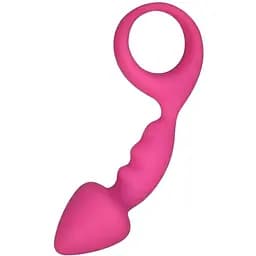 Анальна пробка Adrien Lastic Budy Pink зі стимулюючою ніжкою діаметр 2.5 см