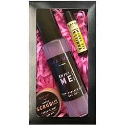 Набор Мayur Уход за лицом и телом: парфюмированный мист для тела 100 мл + бальзам для губ 5 г + скраб для губ 15 г