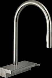 Смеситель для кухни Hansgrohe Aquno Select M81 170 3jet с выдвижным изливом 73837800 Stainless Steel Finish Нержавеющая сталь