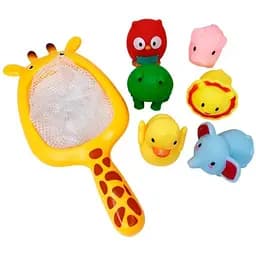 Набор игрушек для ванны MegaZayka MGZ-0933 сачок, 6 игрушек