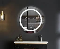Дзеркало Mixxus PLAIN MC02-80 з LED Touch, Anti-fog, димером, регулюванням яскравості, годинником (MI6931) - мініатюра 7