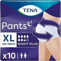 Трусы-подгузники для взрослых Tena Pants Plus Night Extra Large 10 шт.
